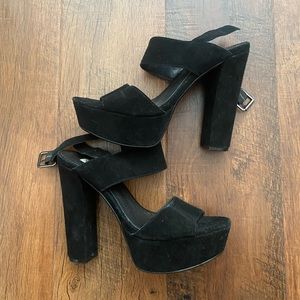 Steve Madden suede platform heels